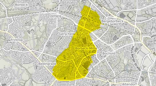 Immobilienpreisekarte Essen Borbeck Mitte